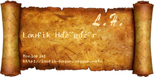 Laufik Hágár névjegykártya